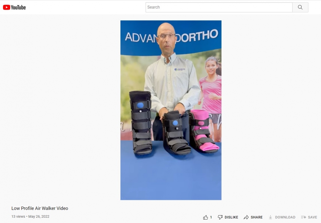 Low Profile Air Walker (High Top and Low Top) SUGGESTED HCPC L4360 and